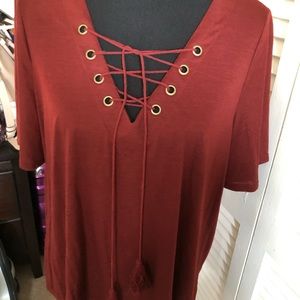 Great lace up top